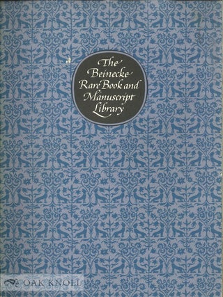 Order Nr. 62200 BEINECKE RARE BOOK AND MANUSCRIPT LIBRARY A GUIDE TO ITS COLLECTIONS