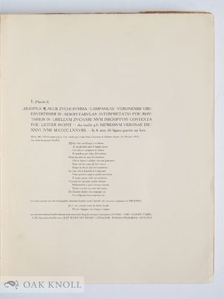 CATALOGUE D'UNE COLLECTION D'ANCIENS LIVRES À FIGURES ITALIENS APPARTENANT À TAMMARO DE MARINIS