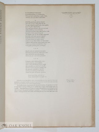 N'EN PARLONS PLUS!, EXCERPTS FROM DIVERS PAPERS & CHRONICLES OF THE ARTS CLUB, 1937-1938.