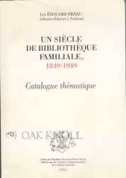 Order Nr. 62514 UN SIÈCLE DE BIBLIOTHÈQUE FAMILIALE, 1849-1949. CATALOGUE THÉMATIQUE
