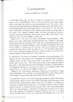 CATALOGUE OF MANUSCRIPTS IN THE SOCIETY OF ANTIQUARIES OF LONDON.