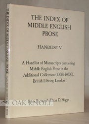Order Nr. 62562 MANUSCRIPTS CONTAINING MIDDLE ENGLISH PROSE IN THE ADDITIONAL COLLECTION 10001-14000, BRITISH LIBRARY, LONDON. Peter Brown.
