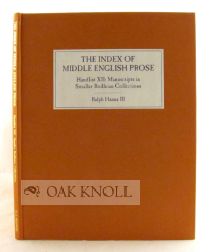 SMALLER BODLEIAN COLLECTIONS: ENGLISH MISCELLANEOUS, ENGLISH POETRY, ENGLISH THEOLOGY, FINCH, Ralph Hanna, III.