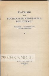 KATALOG OVER BOGHANDLER-MEDHJAELPER-BIBLIOTEKET, BOGHANDEL-BOGFREMSTIL. Svend Larsen.