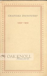 Order Nr. 63260 GRAFISKA INSTITUTET, 1944-1954