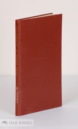 Order Nr. 63270 SELECTIVE AND CRITICAL BIBLIOGRAPHY OF HORACE MANN. Bert J. Loewenberg