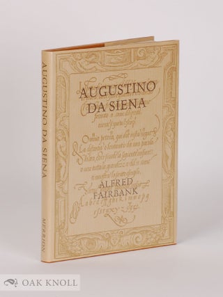 Order Nr. 63579 AUGUSTINO DA SIENA, THE 1568 EDITION OF HIS WRITING BOOK IN FACSIMILE. Augustino...