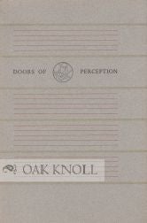 Order Nr. 63597 DOORS OF PERCEPTION, ESSAYS IN BOOK TYPOGRAPHY. Harry Duncan