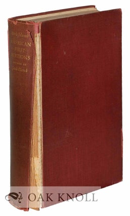 Order Nr. 63711 AMERICAN FIRST EDITIONS, BIBLIOGRAPHIC CHECK LISTS OF THE WORKS. Merle Johnson