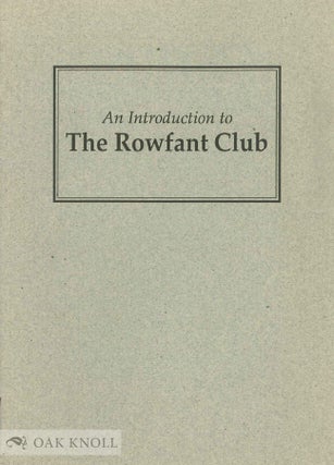 Order Nr. 64644 AN INTRODUCTION TO THE ROWFANT CLUB. Frederick S. Lamb