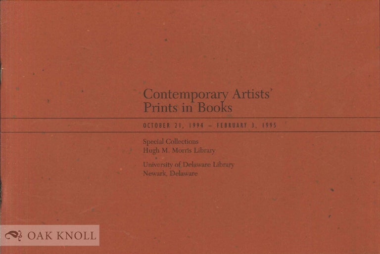 Order Nr. 65320 CONTEMPORARY ARTISTS' PRINTS IN BOOKS.