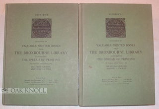 Order Nr. 65507 CATALOGUE OF VALUABLE PRINTED BOOKS FROM .. BROXBOURNE