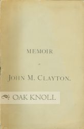 Order Nr. 66029 MEMOIR OF JOHN M. CLAYTON. Joseph P. Comegys