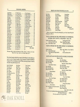 DELAWARE ARCHIVES, MILITARY AND NAVAL RECORDS