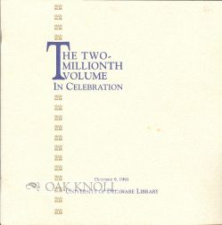 Order Nr. 67147 THE TWO-MILLIONTH VOLUME, IN CELEBRATION