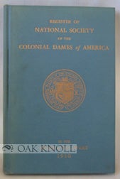 Order Nr. 68520 REGISTER OF NATIONAL SOCIETY OF THE COLONIAL DAMES IN THE STATE OF DELAWARE