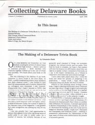 COLLECTING DELAWARE BOOKS