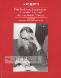 Order Nr. 68946 FINE BOOKS AND MANUSCRIPTS FROM THE LIBRARY OF THE LATE ALAN G. THOMAS