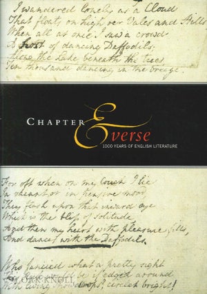 Order Nr. 69115 CHAPTER & VERSE, 1000 YEARS OF ENGLISH LITERATURE. Chris Fletcher