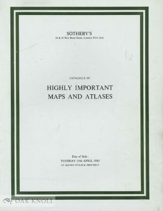 Order Nr. 69278 CATALOGUE OF HIGHLY IMPORTANT MAPS AND ATLASES