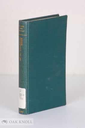 Order Nr. 69467 ANNOTATED BIBLIOGRAPHY OF EDMUND SPENSER, 1937-1960. Waldo F. McNeir, Foster Provost