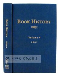 Order Nr. 69792 BOOK HISTORY, VOLUME 4. Ezra Greenspan, Jonathan Rose
