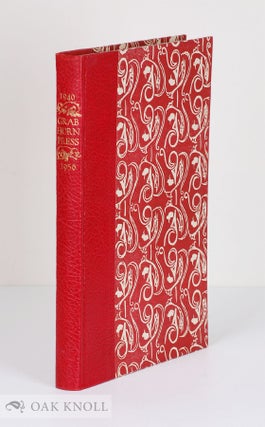 Order Nr. 69803 BIBLIOGRAPHY OF THE GRABHORN PRESS. 1940 - 1956. Dorothy and David Magee