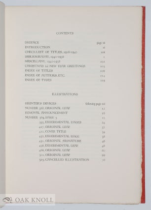 BIBLIOGRAPHY OF THE GRABHORN PRESS. 1940 - 1956.