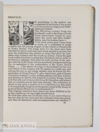 THE ESSEX HOUSE SONG BOOK.