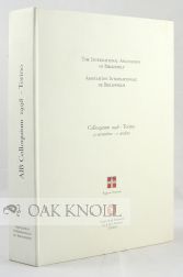 Order Nr. 70650 THE INTERNATIONAL ASSOCIATION OF BIBLIOGRAPHILY COLLOQUIUM 1998-TORINO