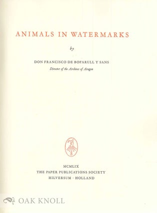 ANIMALS IN WATERMARKS.