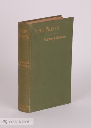 Order Nr. 71623 FINE PRINTS. Frederick Wedmore