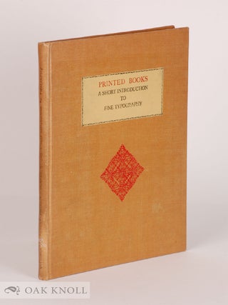 Order Nr. 71711 PRINTED BOOKS, A SHORT INTRODUCTION TO FINE TYPOGRAPHY. T. M Macrobert
