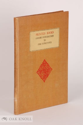 Order Nr. 71711 PRINTED BOOKS, A SHORT INTRODUCTION TO FINE TYPOGRAPHY. T. M Macrobert