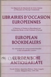 Order Nr. 71918 EUROPEAN BOOKDEALERS, A DIRECTORY OF DEALERS IN SECONDHAND AND ANTIQUARIAN BOOKS...
