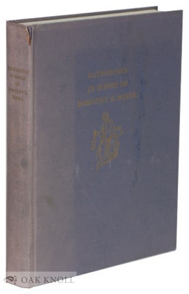 Order Nr. 72031 GATHERINGS IN HONOR OF DOROTHY E. MINER. Ursula E. McCracken