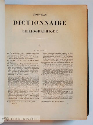 MANUEL DU LIBRAIRE ET DE L'AMATEUR DE LIVRES. With MANUEL DU LIBRAIRE ET DE L'AMATEUR DE LIVRES. SUPPLEMENT.