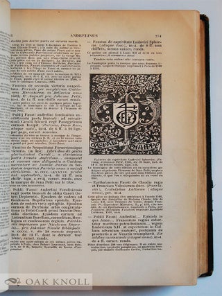 MANUEL DU LIBRAIRE ET DE L'AMATEUR DE LIVRES. With MANUEL DU LIBRAIRE ET DE L'AMATEUR DE LIVRES. SUPPLEMENT.