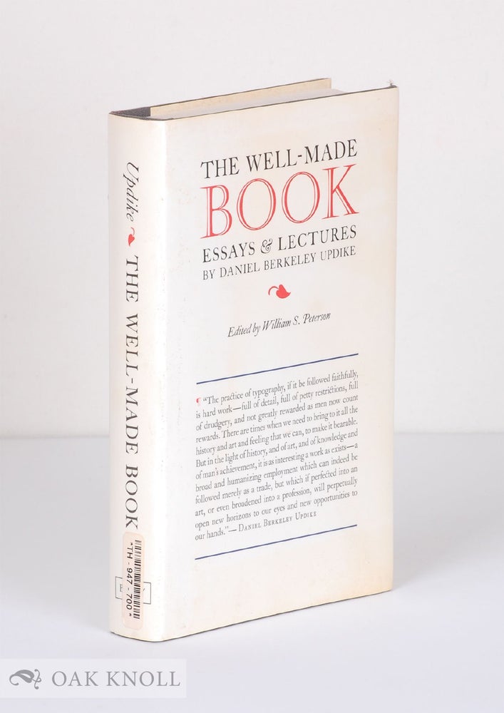Order Nr. 72185 THE WELL-MADE BOOK. Daniel Berkeley Updike.