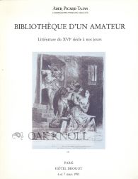 Order Nr. 72392 BIBLIOTHÈQUE D'UN AMATEUR