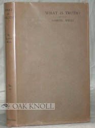 Order Nr. 72579 WHAT IS TRUTH? Gabriel Wells