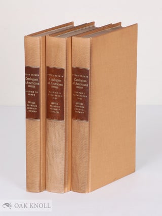 Order Nr. 72618 PETER DECKER'S CATALOGUES OF AMERICANA. Peter Decker