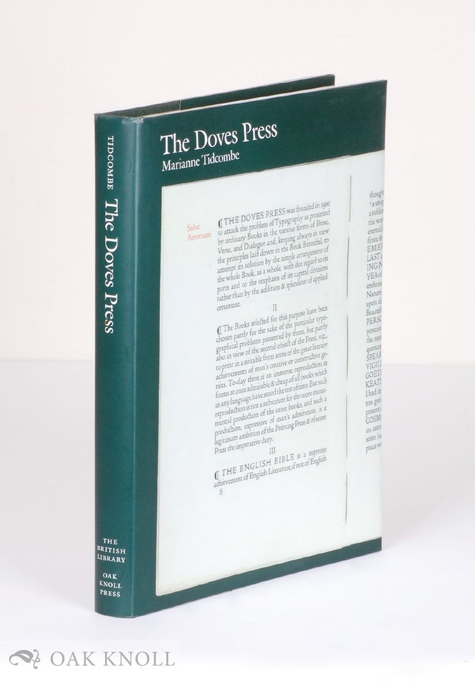 Order Nr. 72642 THE DOVES PRESS. Marianne Tidcombe.