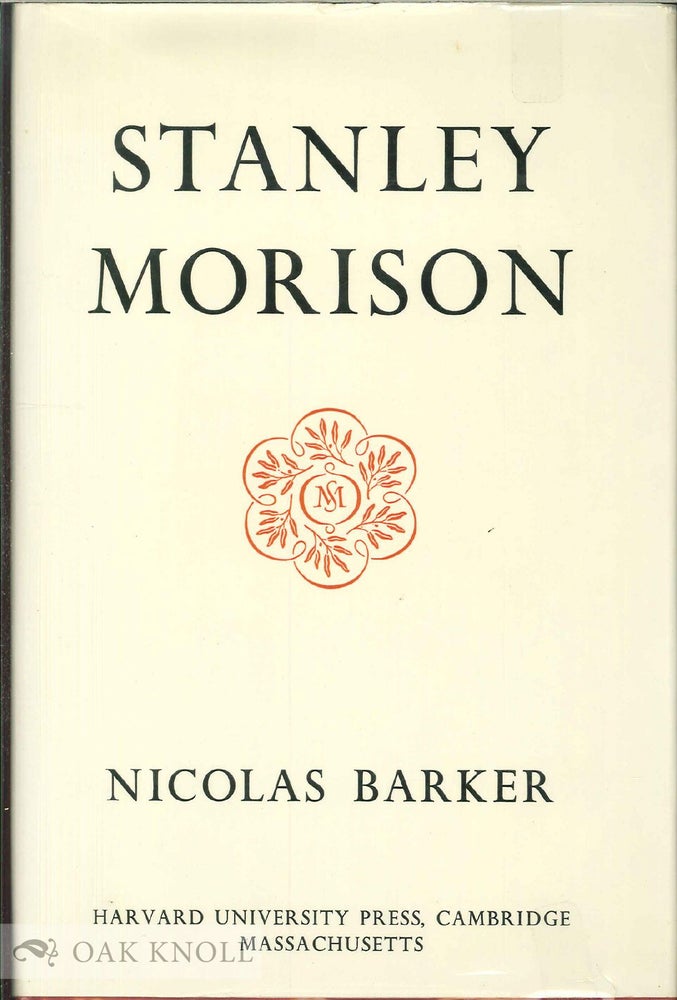 Order Nr. 72718 STANLEY MORISON. Nicolas Barker.