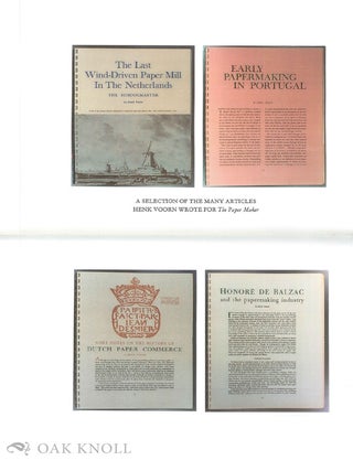 HENK VOORN TO HENRY MORRIS, SELECTED CORRESPONDENCE, JUNE 1967--JULY 1981.