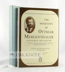 Order Nr. 73494 THE BIOGRAPHY OF OTTMAR MERGENTHALER, INVENTOR OF THE LINOTYPE. Carl Schlesinger