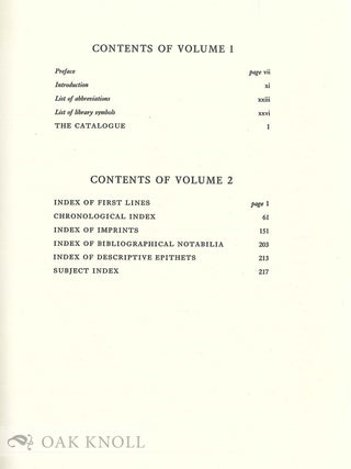 ENGLISH VERSE, 1701-1750, A CATALOGUE OF SEPARATELY PRINTED POEMS WITH NOTES ON CONTEMPORARY COLLECTED EDITIONS.