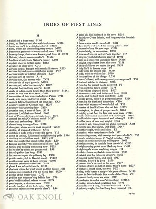 ENGLISH VERSE, 1701-1750, A CATALOGUE OF SEPARATELY PRINTED POEMS WITH NOTES ON CONTEMPORARY COLLECTED EDITIONS.