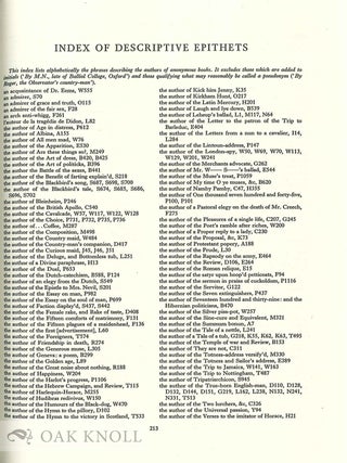 ENGLISH VERSE, 1701-1750, A CATALOGUE OF SEPARATELY PRINTED POEMS WITH NOTES ON CONTEMPORARY COLLECTED EDITIONS.