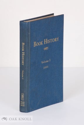 Order Nr. 73726 BOOK HISTORY, VOLUME 5. Ezra Greenspan, Jonathan Rose